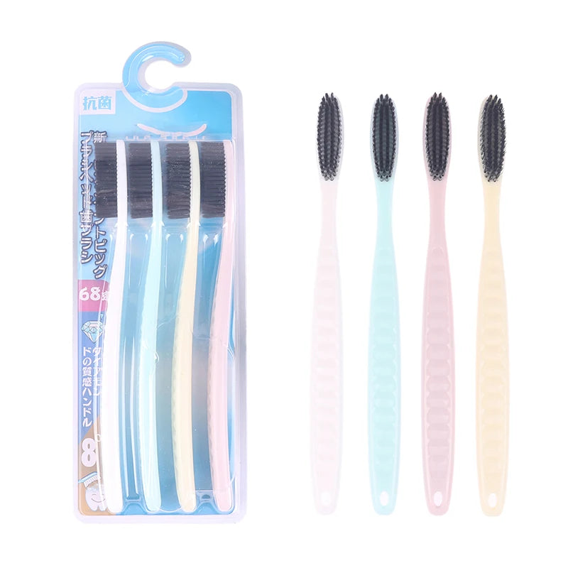 4Pcs Soft Long Head Toothbrush